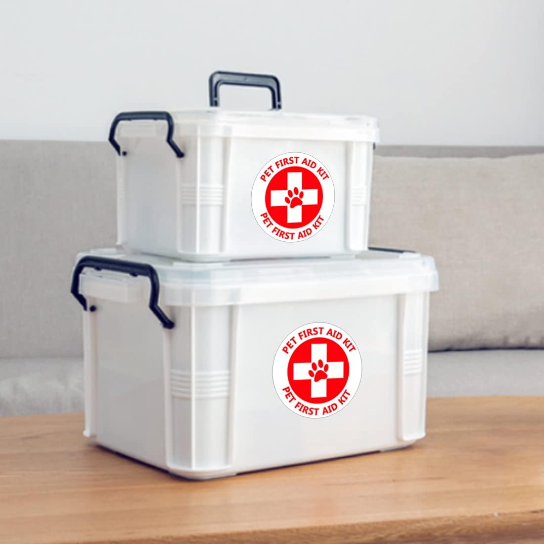 Pet First Aid Kit Sign Stickers,4 Inch Emergency Symbol Labels for Veterinarian,Pet Shop,Emergency Center,Home,Office & Car,10 Pcs Per Pack