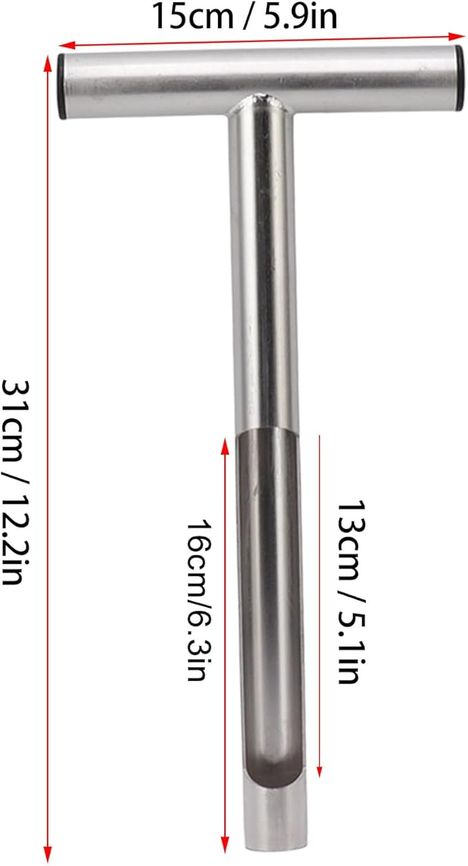 Soil Sample Probe - Soil Test Kit, 304 Stainless Steel Soil Probe, Soil Sampler with T-Handle, 12in Soil Testing Kit for Lawns and Gardens for House Plants Lawn Garden Farm.