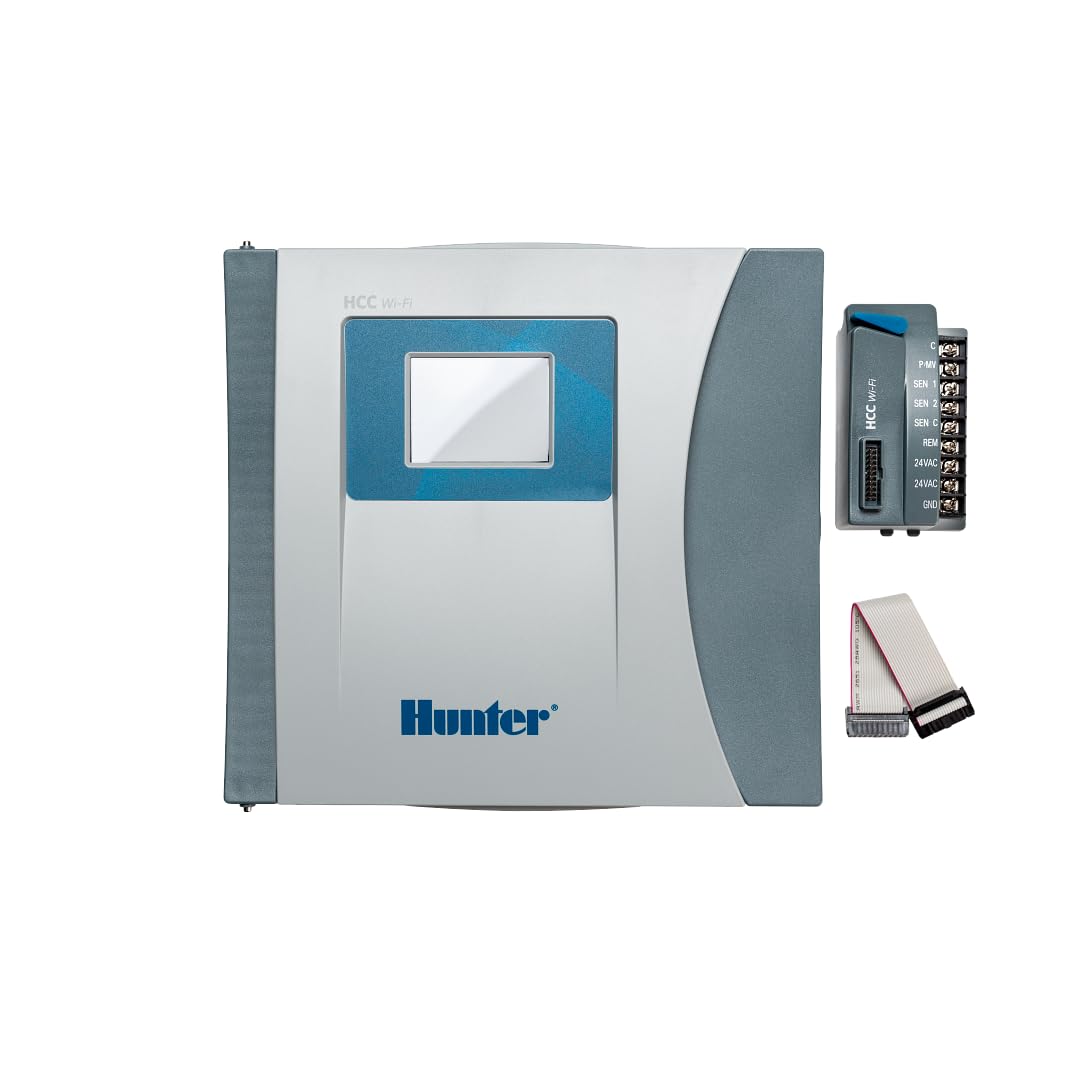 Hunter HCC 800 PL Smart WiFi Irrigation Controller Hydrawise Enabled 8 Station Base Expandable to 54 Zone Outdoor Sprinkler Timer with Weather Based Scheduling Wall Mount