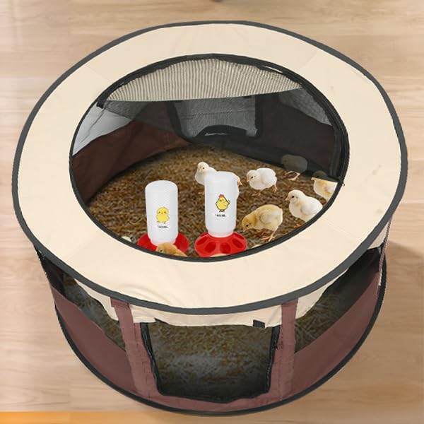Chicken Brooder Box for Chick Starter Kit - 2025 Upgrade XL (Extra Large) Double Door Chick Brooder Pen/Chicken Playpen/Holds Up to 20 Baby Chicks, Ducklings, Quail