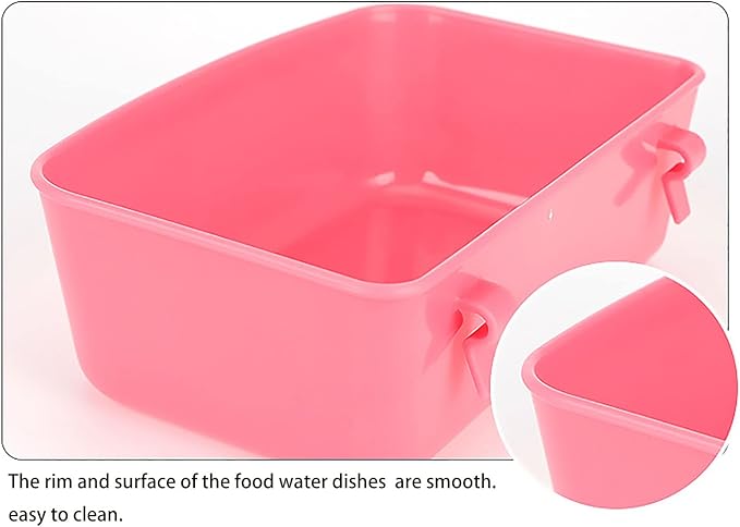 12 Pack Rabbit Feeder Waterer Chicken 15OZ Guinea Pig Cage Bowl Food Water Hanging Watering Container Feeding Dish Coop Cup Treats Drinker for Pigeon Dove Puppy Cat Bird Bath Basin Hamster Bed