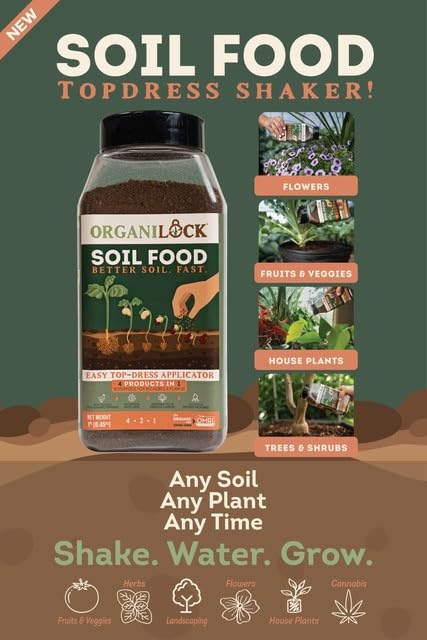 Soil Food - (1 Pound Shaker) | Regenerative Soil Amendment with Microbes, Microbe Food, Biochar & Organic Fertilizer | Yield-Boosting Concentrate |