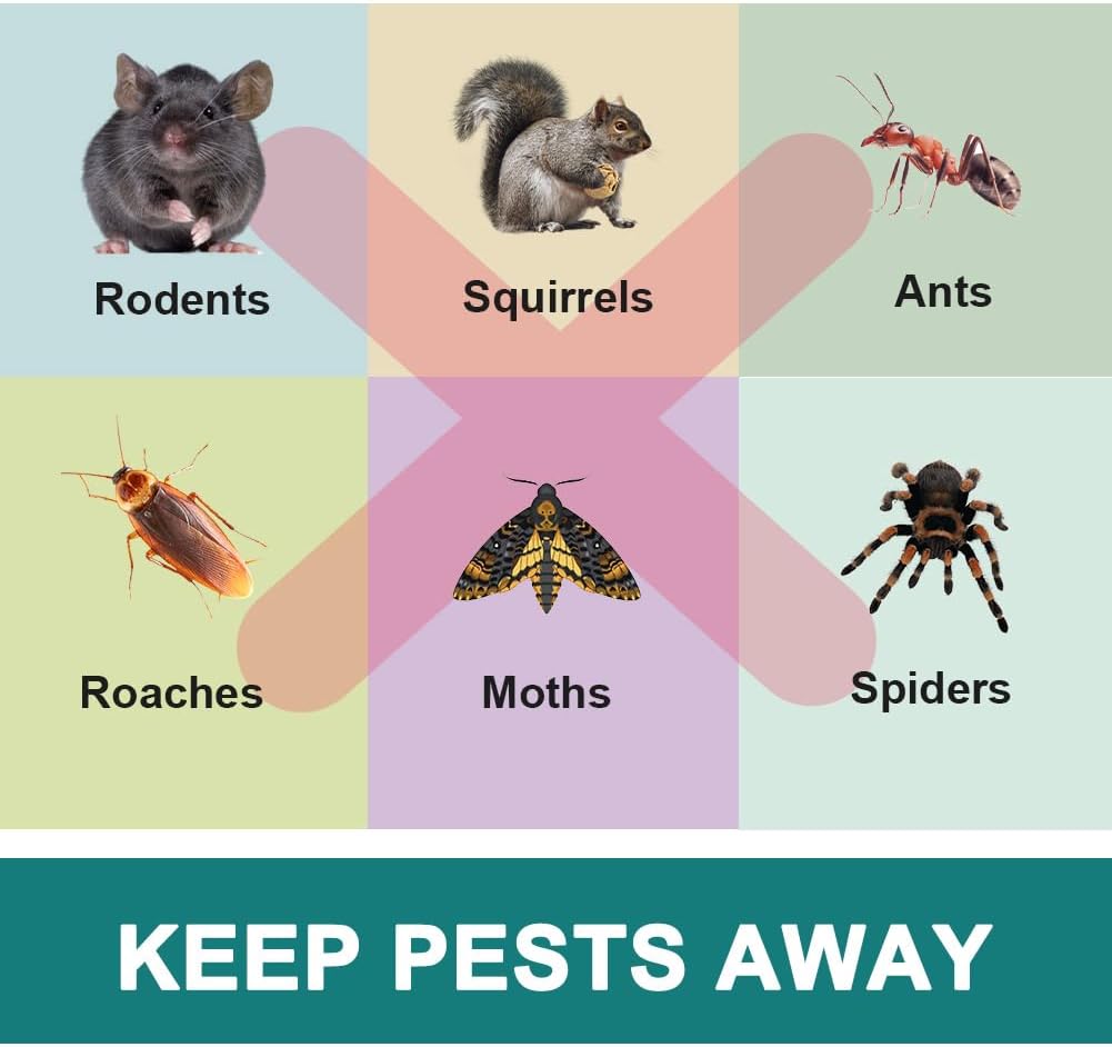 PEVAFI Pest Control Pouches, Rodent Repellent, Mouse Repellent, Repel Mice, Mouse, Rats, Ants, Roaches, Spiders, Moths & Other Pest, Rat Repellent Safe for Kids & Pets, Mice Repellent 8P