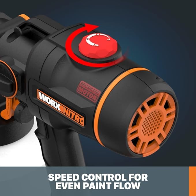 Worx Nitro 20V Cordless Paint Sprayer Power Share with Brushless Motor - WX020L.9 (Battery & Charger Sold Separately)