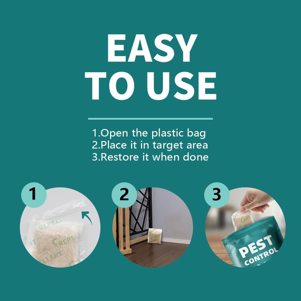 PEVAFI Pest Control Pouches, Rodent Repellent, Mouse Repellent, Repel Mice, Mouse, Rats, Ants, Roaches, Spiders, Moths & Other Pest, Rat Repellent Safe for Kids & Pets, Mice Repellent 8P