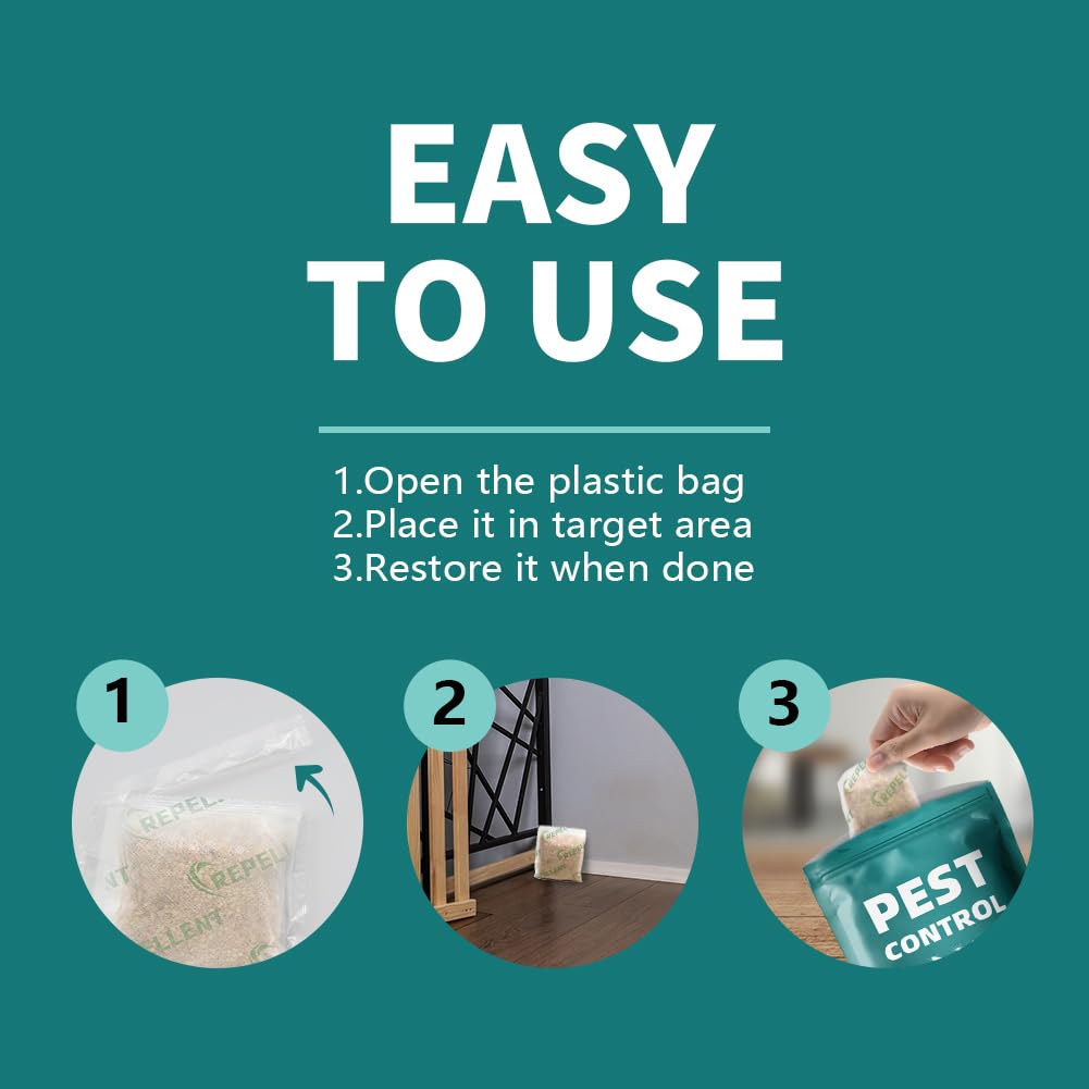 PEVAFI Pest Control Pouches, Rodent Repellent, Mouse Repellent, Repel Mice, Mouse, Rats, Ants, Roaches, Spiders, Moths & Other Pest, Rat Repellent Safe for Kids & Pets, Mice Repellent 8P