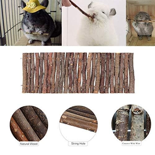 Hamiledyi Bunny Extra Large Ladder, 11.8 in X 20 in Wooden DIY Toy Rodents Chewing & Climbing Bridge Chinchillas Cage Tunnel/Hideout/Hut/Ramp/Divider for Small Animal Guinea Pig