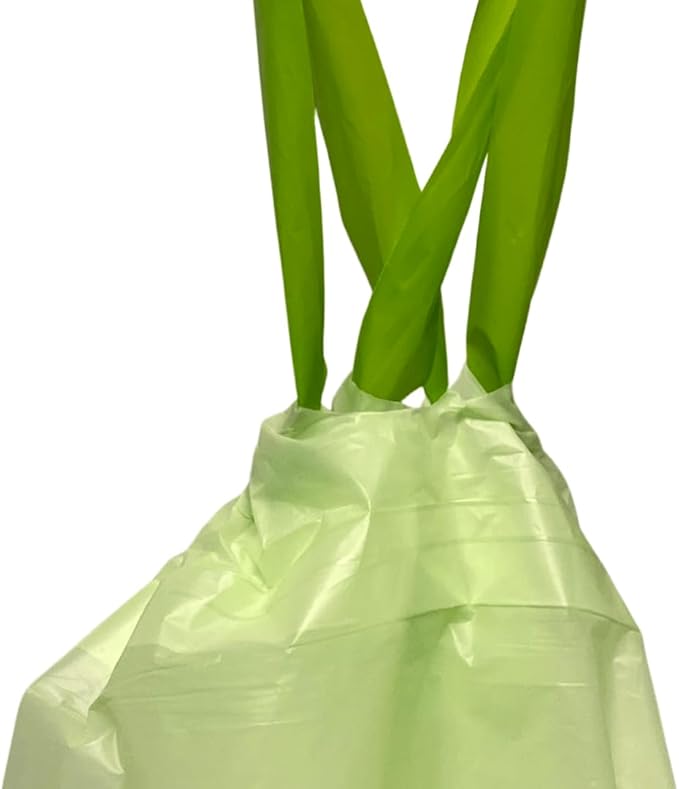 Kitchen Bin Liners, Certified Compostable, Heavy Duty Multipurpose Food Scrap Bags, Made from Compostable Materials (30 Gallon Drawstring, (18 Count))