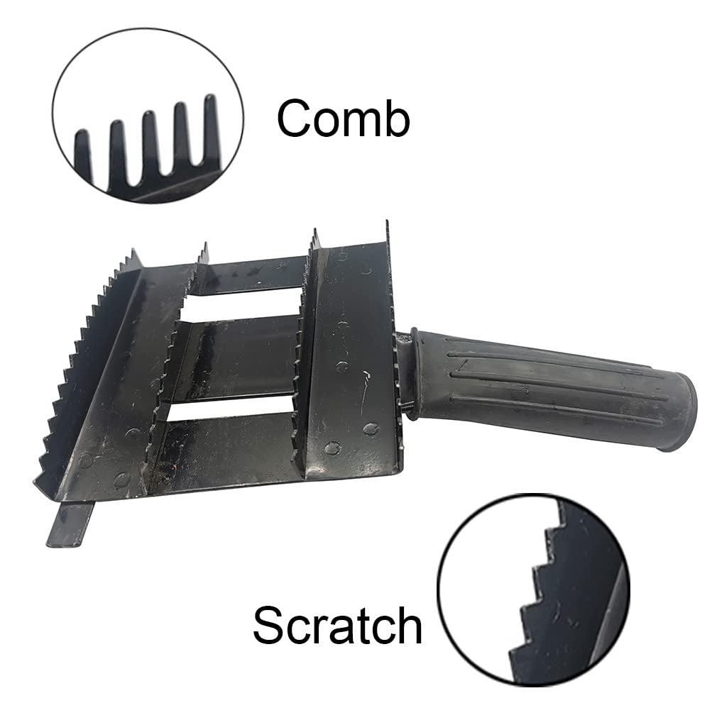 QIQIRO Livestock Shedding Comb, Metal Livestock Brush Tools for Cow, Horse, Sheep (Black), 7.87 X 5.5