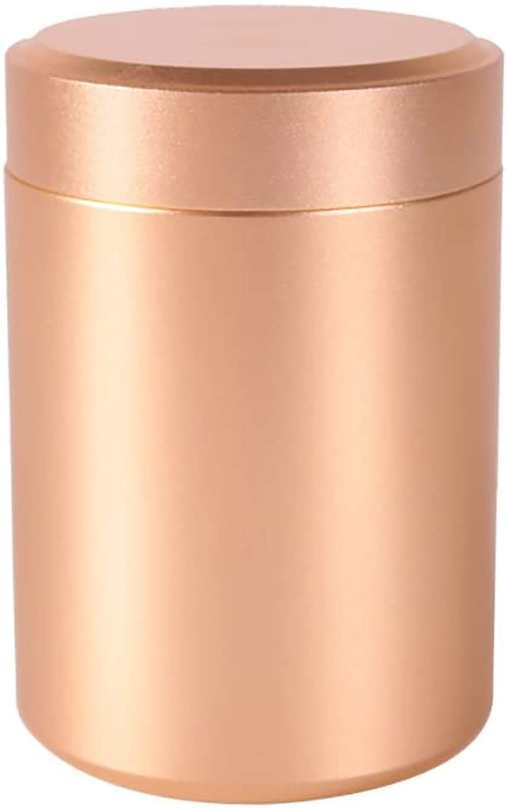 iSnuff Airtight Jar Case - Safe Proof Durable Multi-Use Portable Metal Spice Jar Container. Waterproof Aluminum Screw-top Lid Lock Odor Case (Rose Gold)