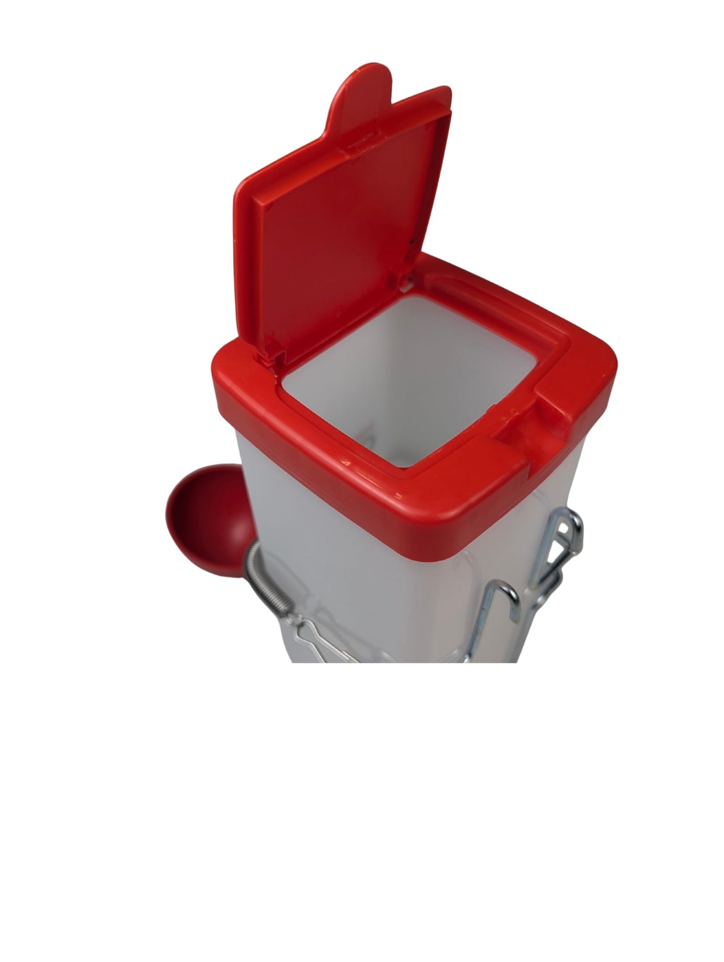 Hen's Choice™ 1L (32 oz) Drinker W/Cup, Nipple, & Wire Bracket for Poultry & Small Animals, Chick Waterer, Red