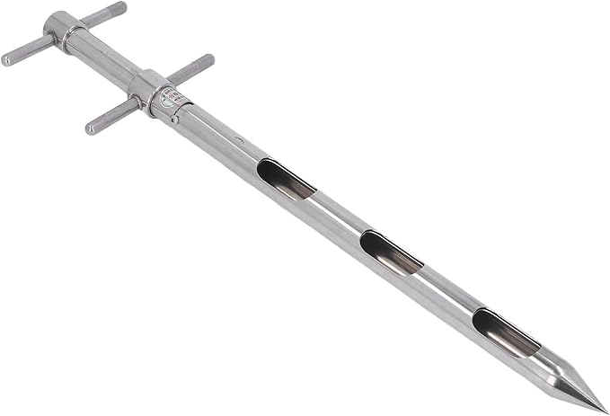 Soil Sampler Probe, Soil Probe Sampling Tool, 304 Stainless Steel Proof 0.54m for Powder Grain, T Handle Soil Test Kits for Soil Sampling Plant Care Lawn Garden Farm