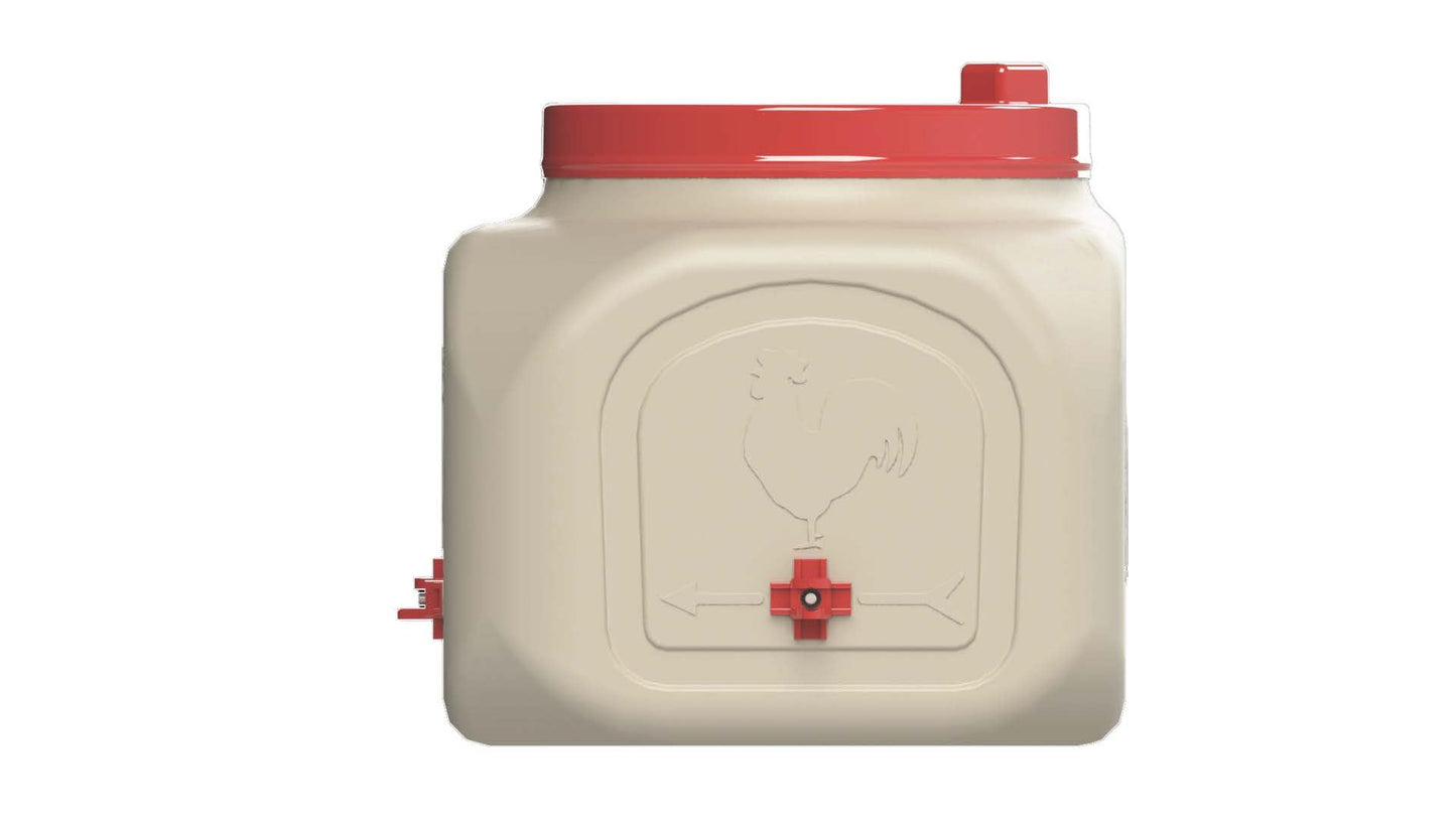 OverEZ Compact Chicken Waterer with No Spill System, Outside and Inside Poultry Drinker, 5 Gallon High Capacity Waterer Dispenser for Hens