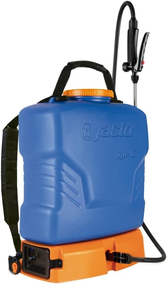 Jacto PJB-16 Battery Backpack Sprayer - High Efficiency with Adjustable Pressure, Heavy Duty Pump, and Comfortable Design