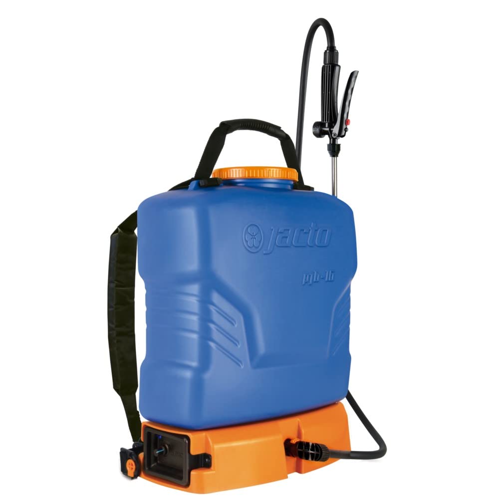 Jacto PJB-16 Battery Backpack Sprayer - High Efficiency with Adjustable Pressure, Heavy Duty Pump, and Comfortable Design