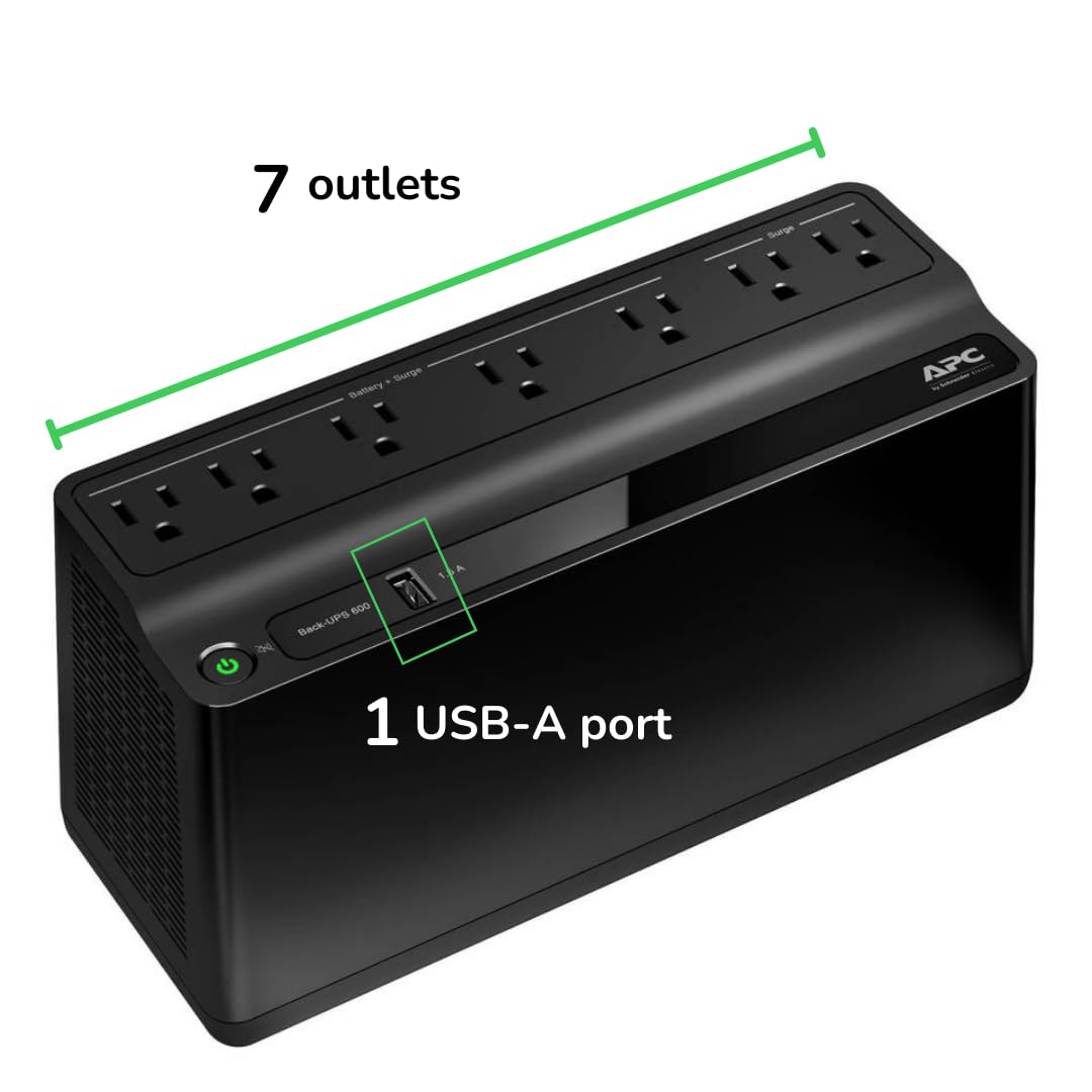 APC UPS and Solar Generator Power Bundle, 600VA UPS for the home/office; and 500W Portable Power Station for off-grid living (BE600M1, PPS500)