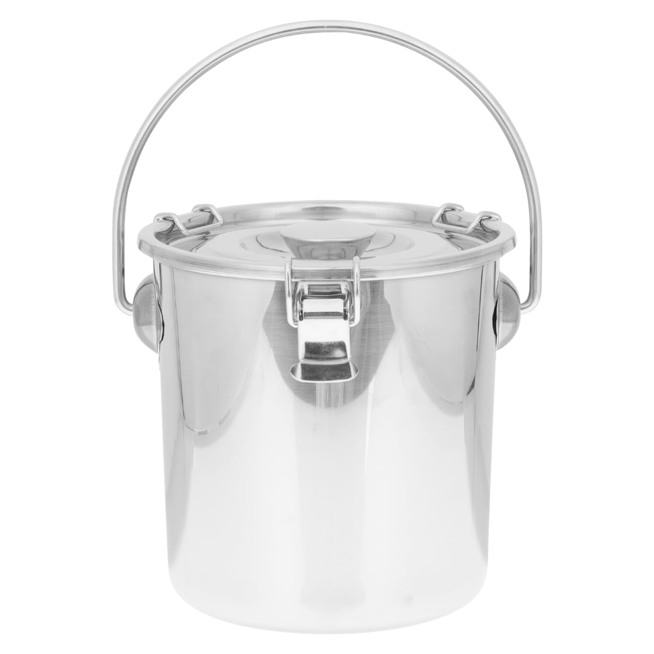 Stainless Steel Airtight Canisters Container: 112 fl oz Airtight Clamp Lid Kitchen Food Storage Bucket for Rice Flour Grain Coffee Bean Flour Oil Sugar Milk