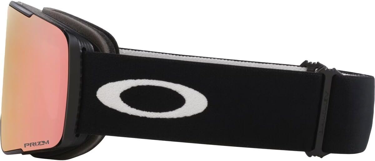 Oakley Line Miner Pro Snow Goggle, Matte Black Strap w/Prizm Snow Rose Lens, Medium