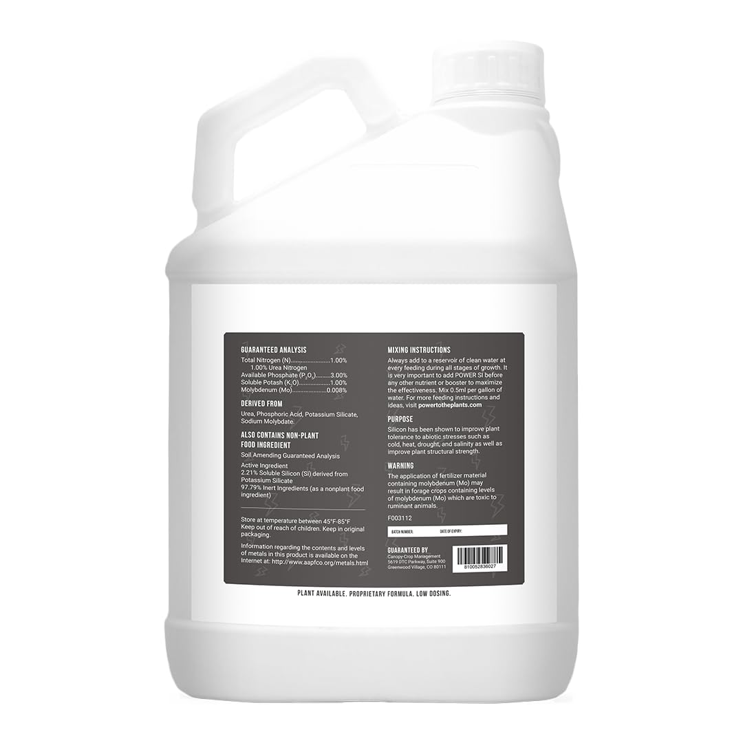 PowerSi Original 5L – Premium Silica Supplement for Stronger Plants & Maximum Nutrient Uptake – Enhances Growth, Resilience & Yield – Highly Concentrated & Fast-Acting