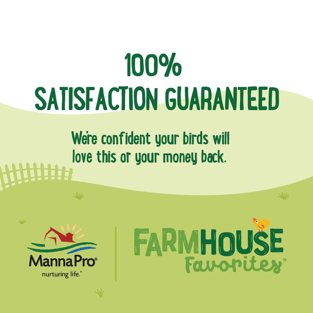 Manna Pro Farmhouse Favorites Quirky Quatro Crunch – 100% Natural Protein Treat for Mixed Flocks – Blend of Black Solider Fly Larvae, Mealworms, Beetles & Shrimp – 2lb