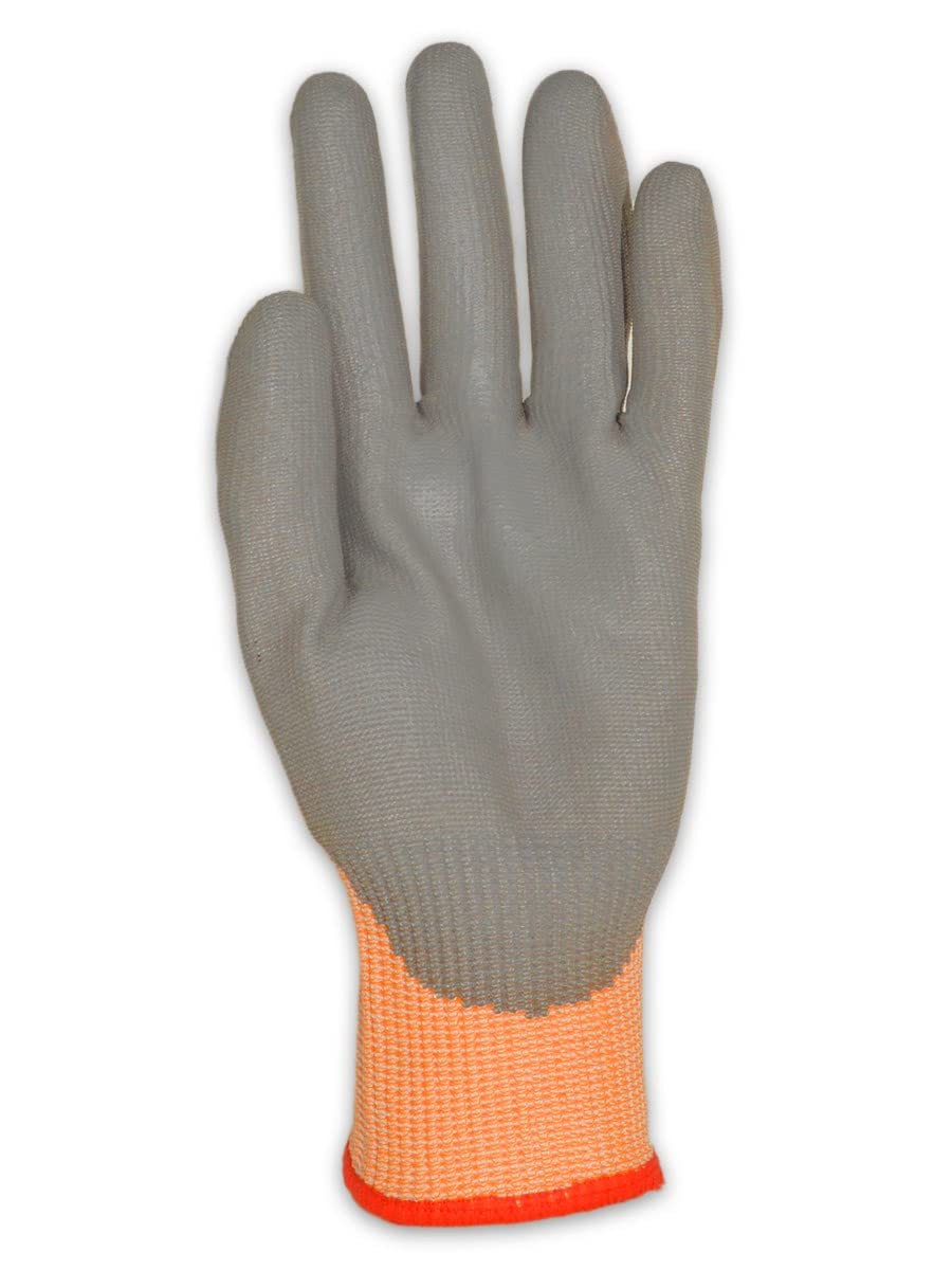MAGID D-ROC ANSI A3 18-Gauge Polyurethane Coated Work Gloves, 48 Pairs, Size 9/Large, DXG22