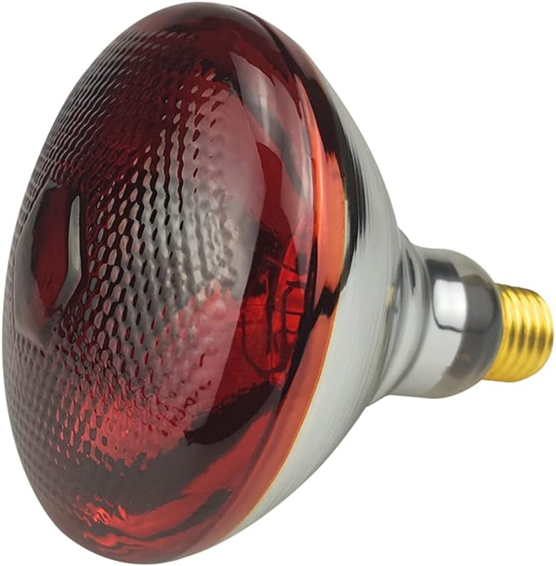 BONGBADA Heat Lamp PAR38 250W 2 Pack Red Infrared Heavy Glass Lamp Bulb for Food Service,Brooder Bulb,Chicks,Pet, Bathroom,Light Therapy,Reptiles and Amphibian.