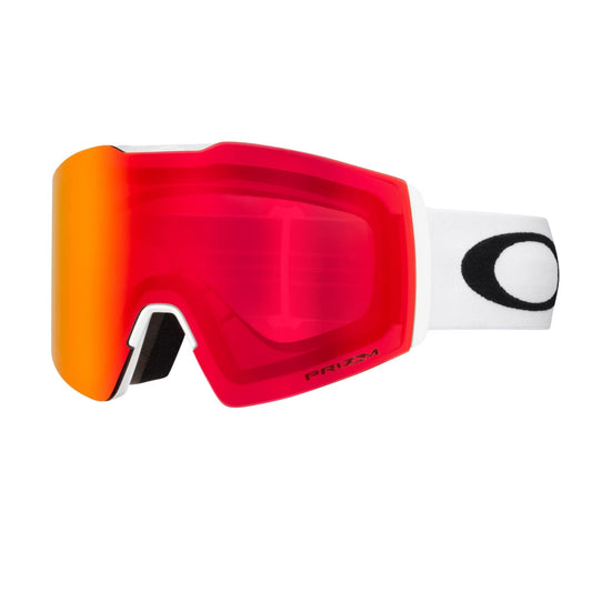 Oakley Fall Line M OO7103 Matte White/Prizm Snow Torch Iridium Ski Goggles For Men For Women + Bundle Accessory Leash Kit, Microfiber Pouch