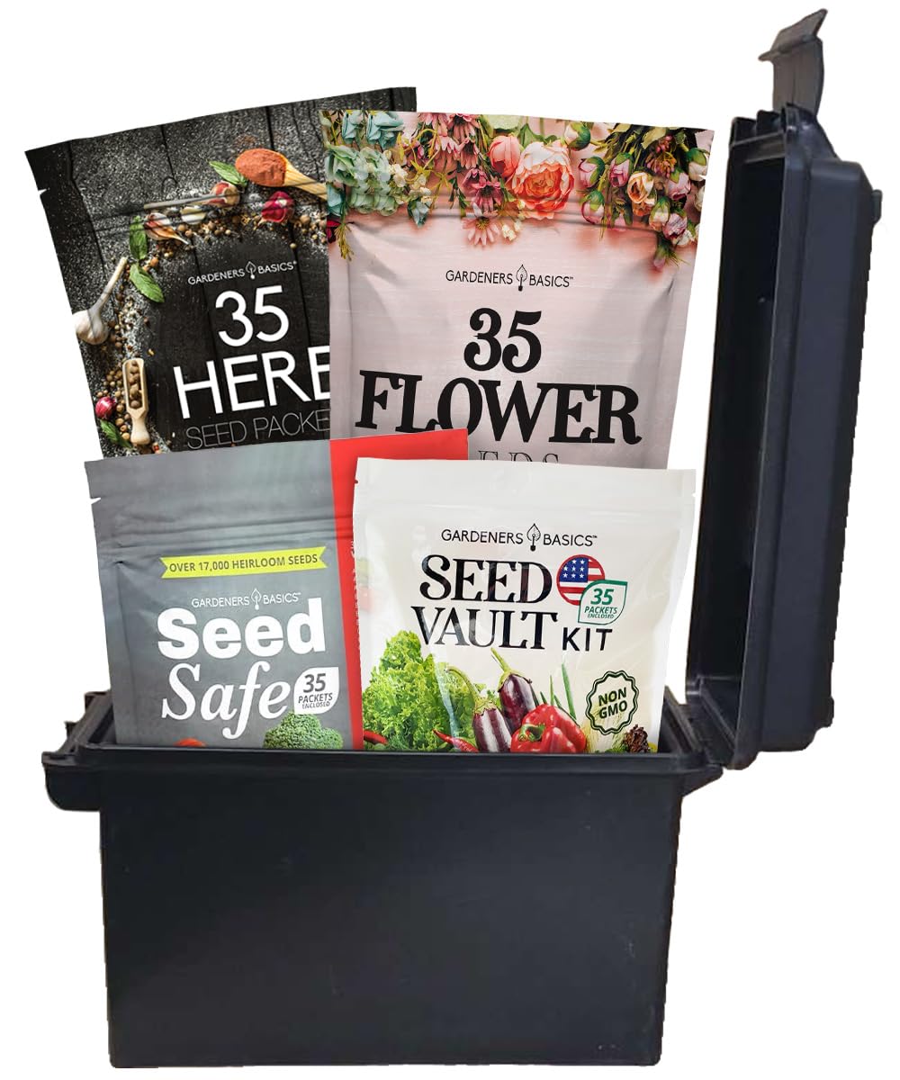 Ultimate Survival Seed Kit – 140 Heirloom, Non-GMO Varieties | Over 73,000 Seeds for Planting Vegetables, Herbs & Flowers | Emergency Food Preparedness & Long-Term Storage