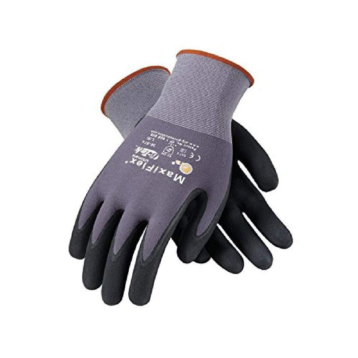 PIP 34-874/L Maxi Flex Ultimate 34874 Foam Nitrile Palm Coated Gloves, Gray, Large (144 Pair), 9/l