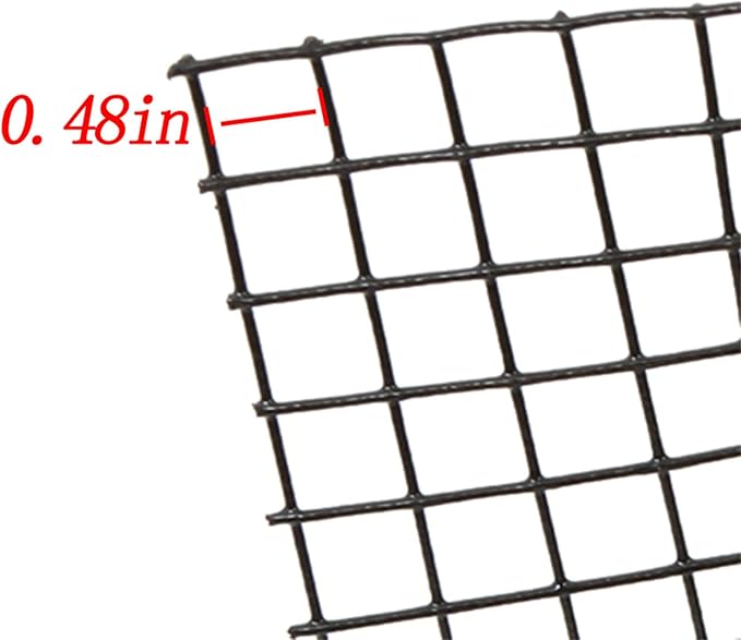 LABLT 36 in x 100 ft Hardware Cloth, 1/2 in Chicken Wire Fence for Chicken Coop Fences and Poultry Animal Netting (19 Gauge, Black)