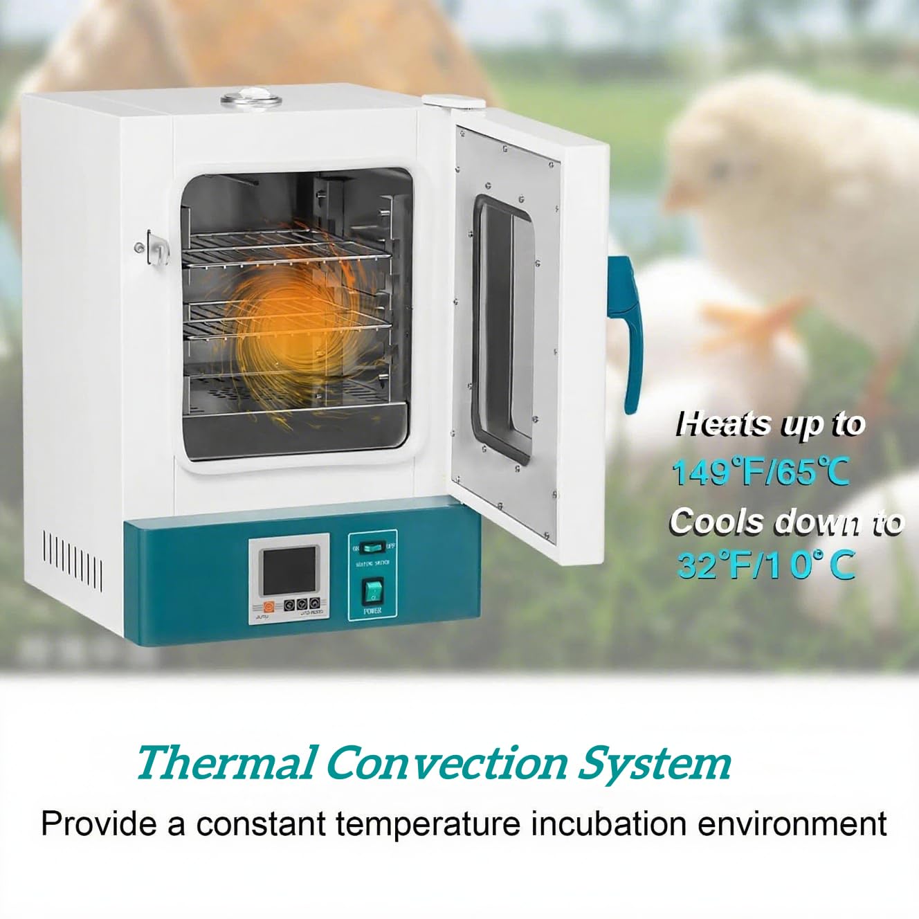 GAOMON Lab Incubator 20L Incubator RT-65℃ Scientific Digital Incubator PID Temperature Control Laboratory Incubator for Culture Seed Germination Medical Science