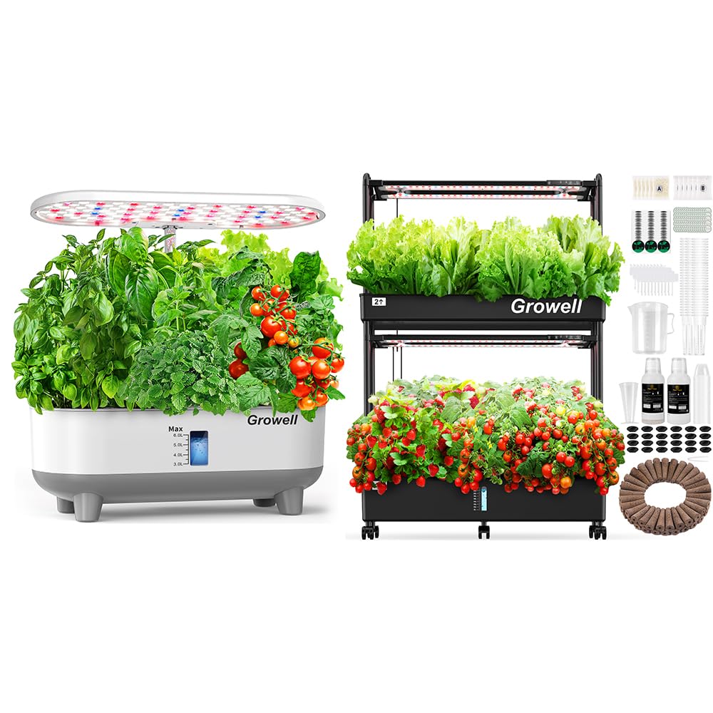 16 Pods Hydroponics Growing System Kit & 60 Pods Vertical Indoor Garden