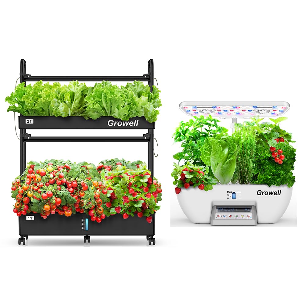 Growell 17 Pods & 60 Pods Hydroponics Growing System Kit