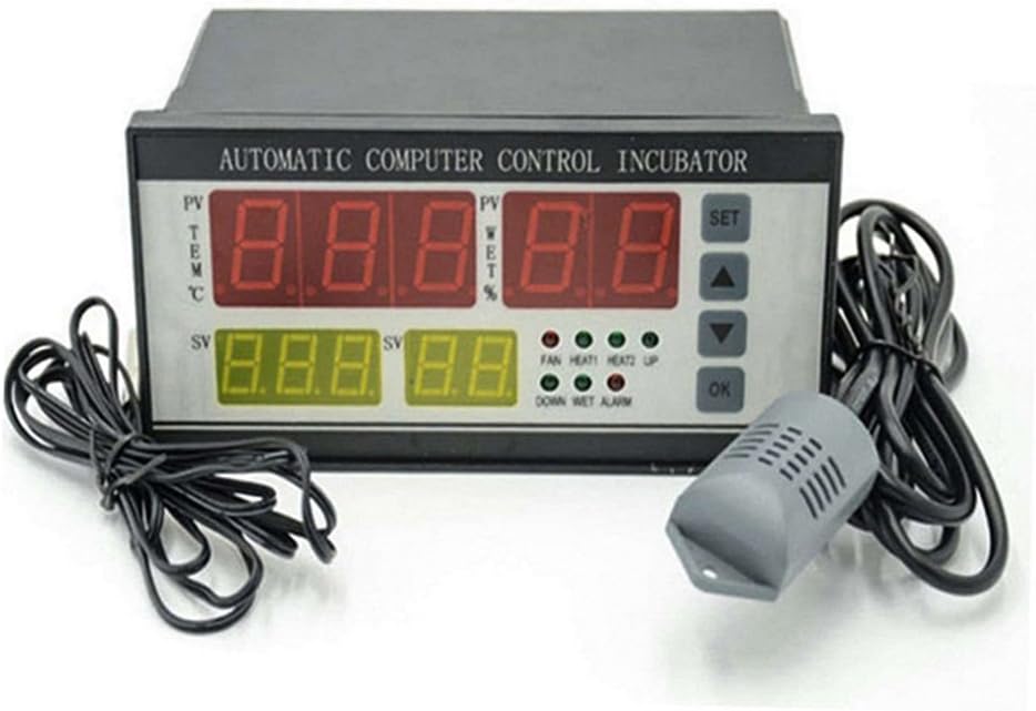 XM-18 Egg Incubator Temperature Controller Thermostat Full Automatic Control System Egg Incubator Machine with Temperature Humidity Sensor Probe (220V)
