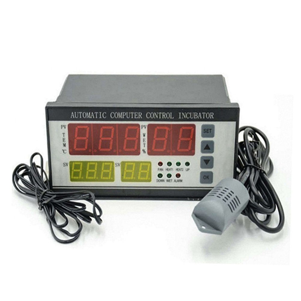 XM-18 Egg Incubator Temperature Controller Thermostat Full Automatic Control System Egg Incubator Machine with Temperature Humidity Sensor Probe (220V)