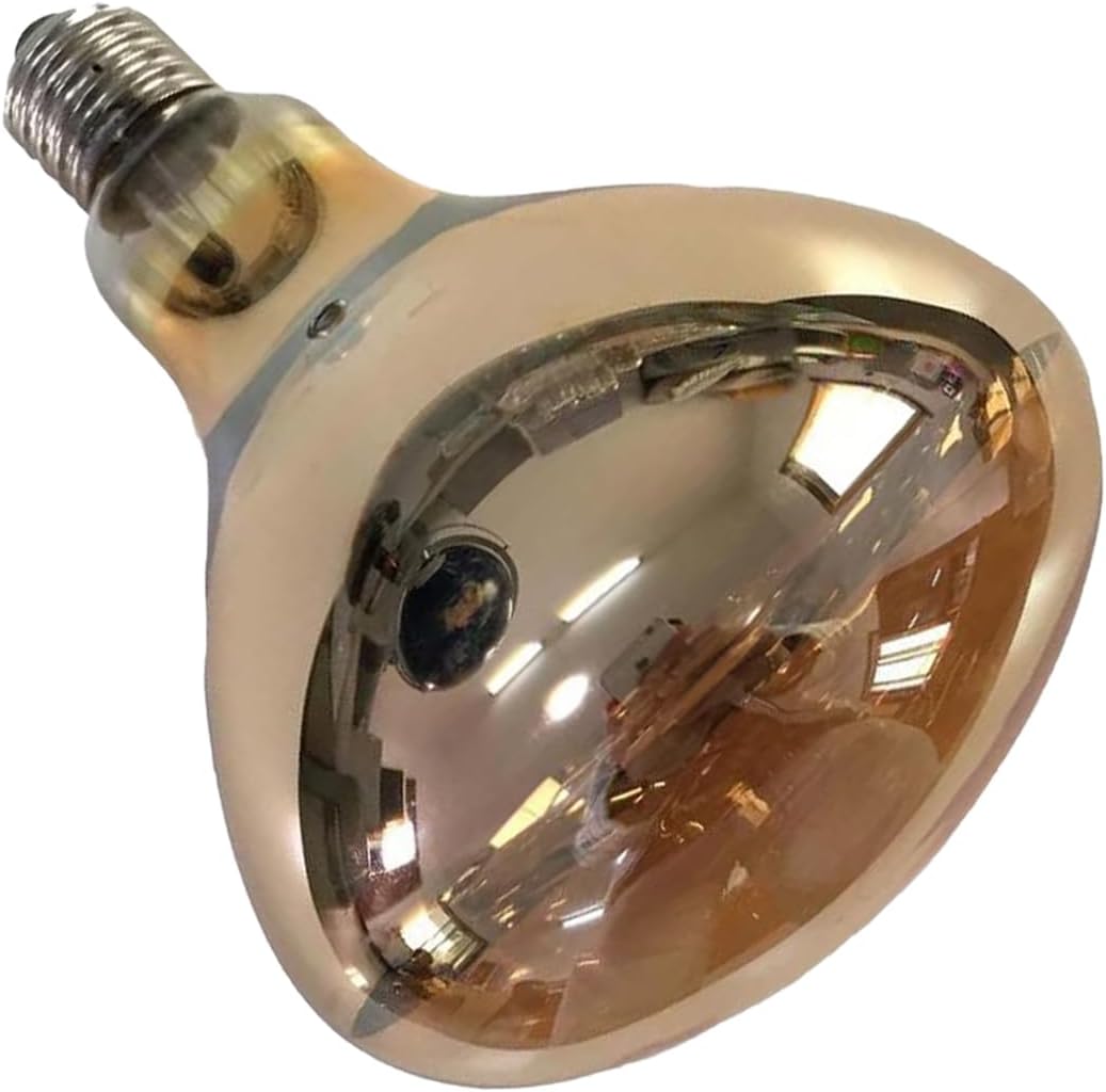 Fengrun Heat Lamp Bulb 250 Watt Hard Glass Infrared Lamp Bulb for Brooder Bulb, Food Service, Bathroom, Pet, Farm Chicks Pig 120V