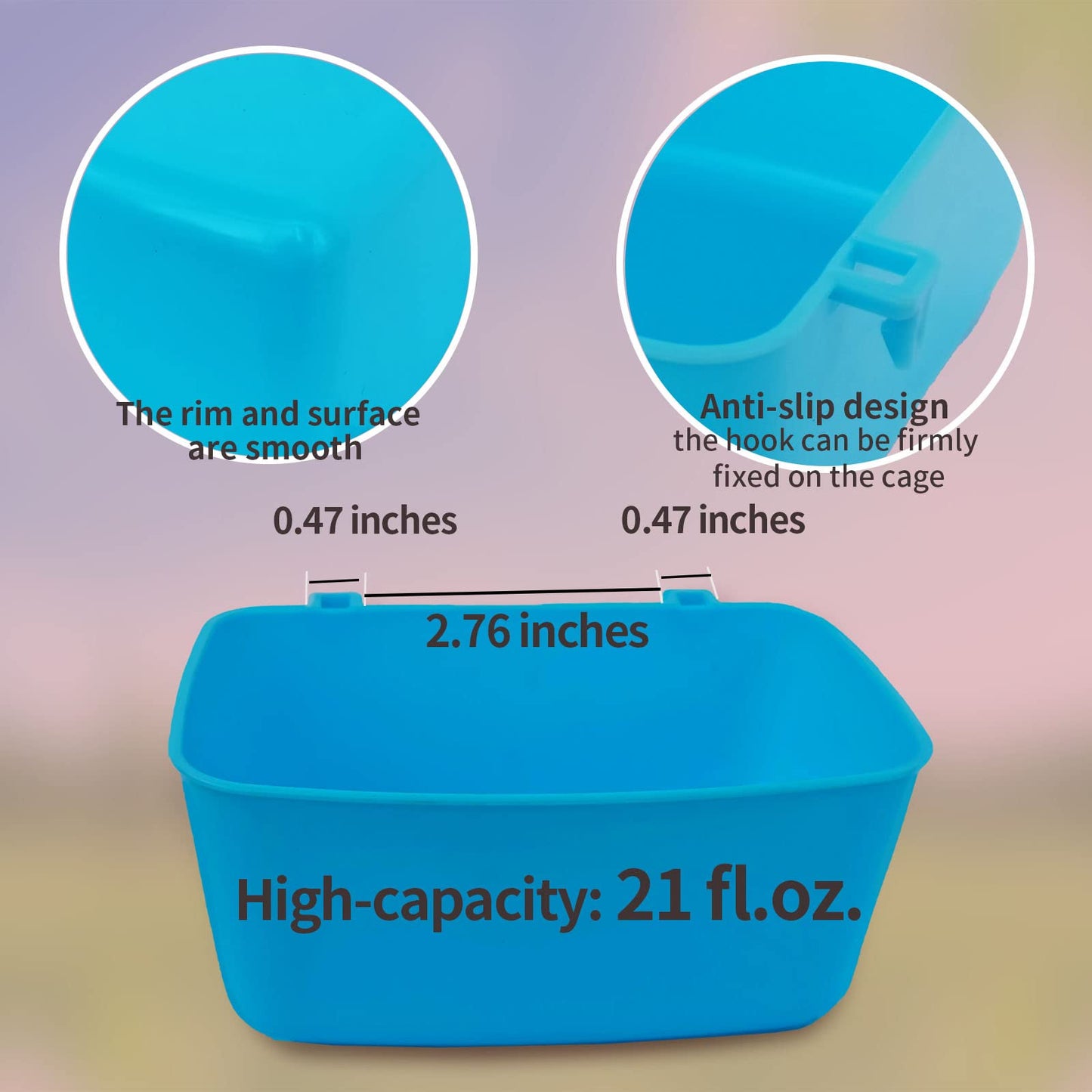 AMZSYLV 26 Pack Chicken Feeder Cups Rabbit Feeders for Cages 21 oz Waterer Cat Guinea Pig Treats Food Bowl Hanging Feeding Coop Dish Puppy Watering Container Drinker Pigeon Bird Bath