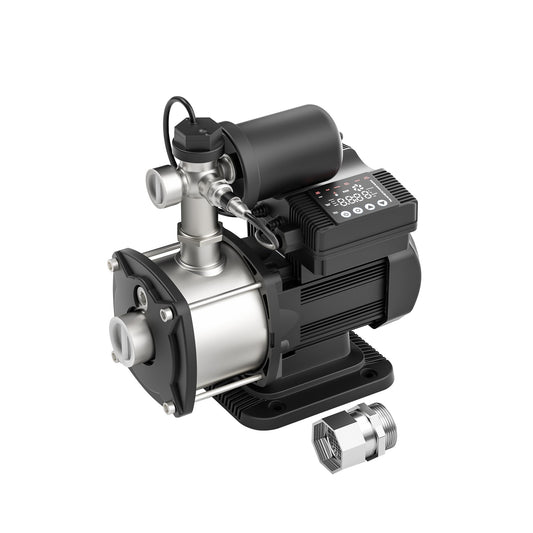 SUETPRYE 57PSI, 21GPM Smart Water Pressure Booster Pump for Home, 50% Energy Saving 0.6 HP, Constant Pressure, 55dB Ultra Quiet, 1" NPT, 115VAC, Boosts 7 Water Outlets for House, Shower, Irrigation