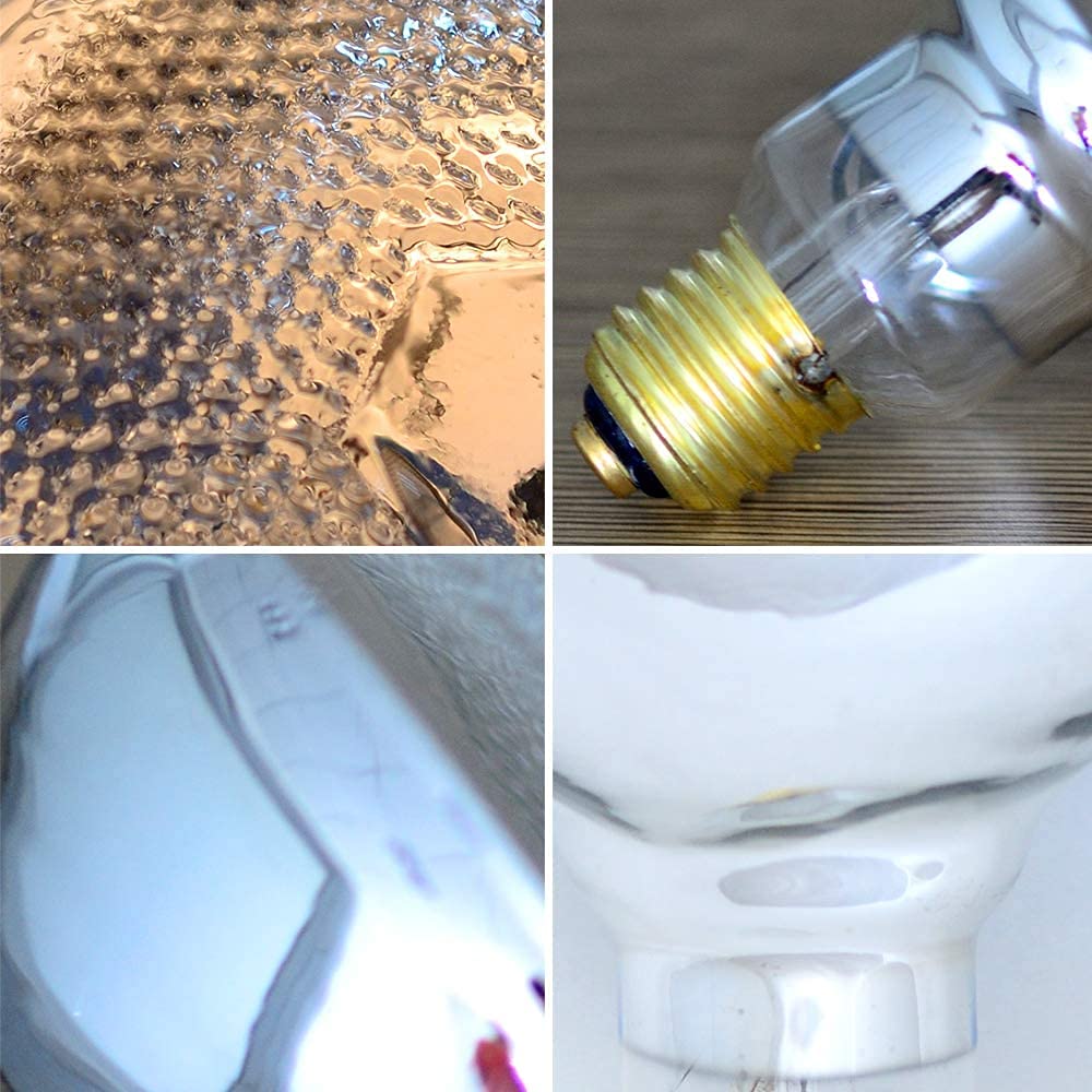 BONGBADA 2 Pack Heat Lamp Clear Infrared Bulbs PAR38/125 Watts Glass Lamp Bulb for Food Service, Brooder Bulb, Chicks, Pet, Bathroom, Light Therapy Use E26 Base, Flood Light Heat Lamp Bulb