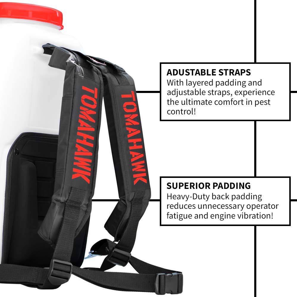 Tomahawk 5 Gallon Gas Power Backpack Sprayer 450 PSI Pump Garden Spraying with Irrigation Rod for Root Protection