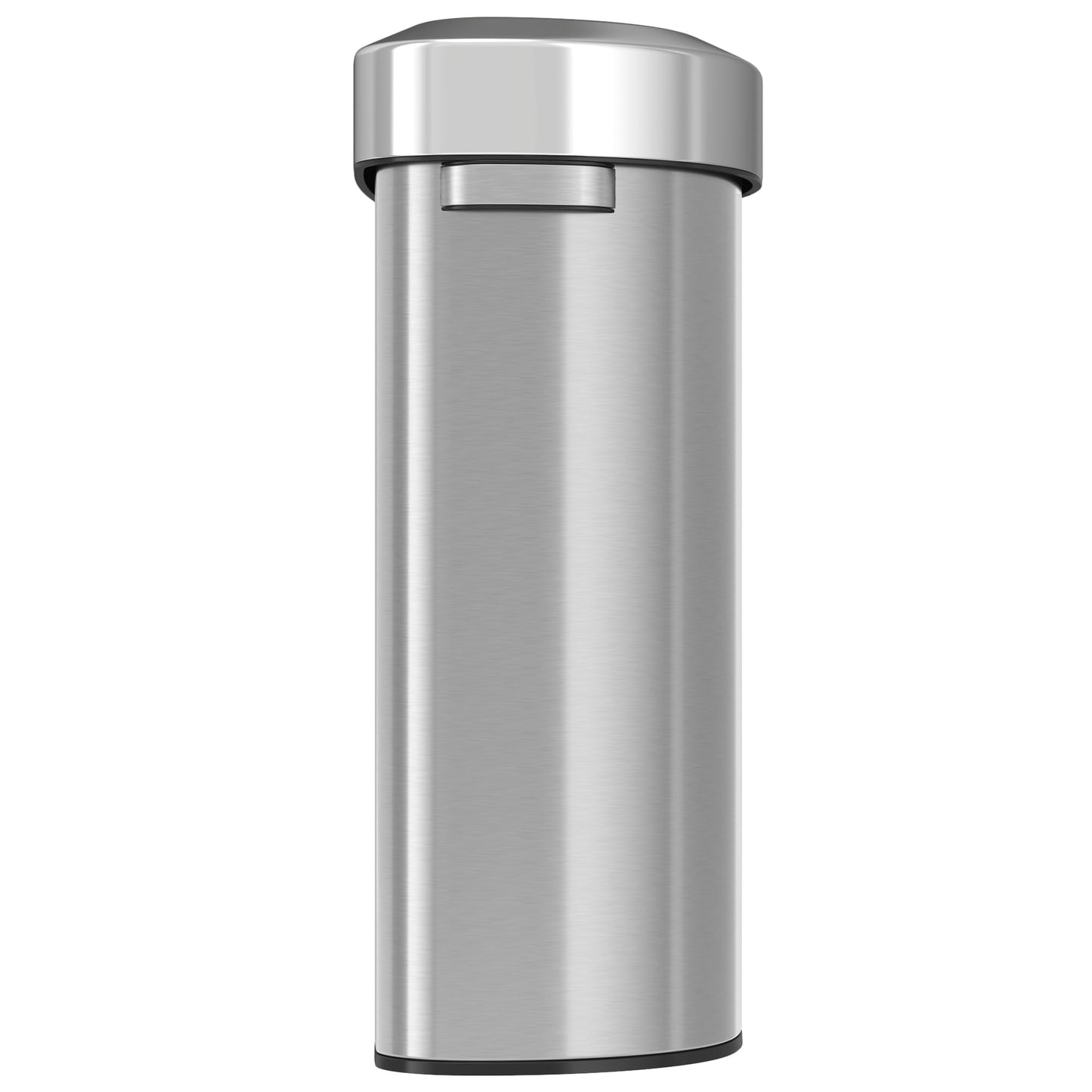 iTouchless 23 Gallon Stainless Steel Semi-Round Open Top Trash Can and Recycle Bin, 87 Liter, Slim and Space-Saving Design for Home, Office, Kitchen, Restaurant, Restroom, Large Capacity
