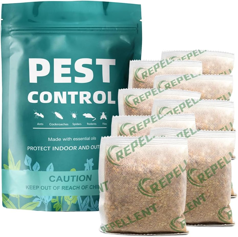 PEVAFI Pest Control Pouches, Rodent Repellent, Mouse Repellent, Repel Mice, Mouse, Rats, Ants, Roaches, Spiders, Moths & Other Pest, Rat Repellent Safe for Kids & Pets, Mice Repellent 8P