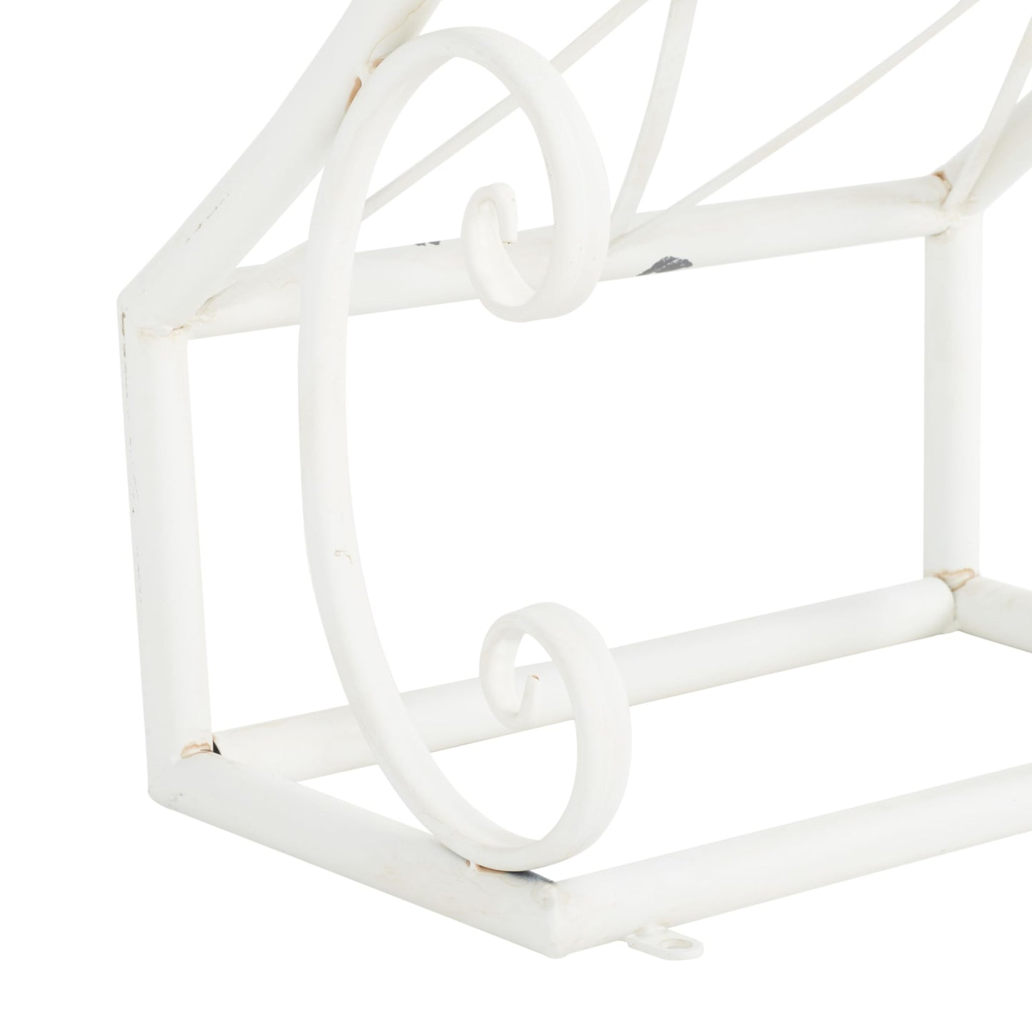 SAFAVIEH Outdoor Collection Mizell Antique White Lattice Wrought Iron Moon Gateway Arbor