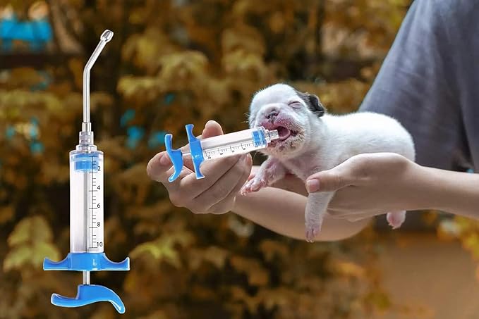 1 Pcs Goats Feed water filler, Drench Nozzle, Reusable, Adjustable Dosage, for Cattle, Sheep, Goats, Horse, Pig, Dog Supplies (Blue 10ml)