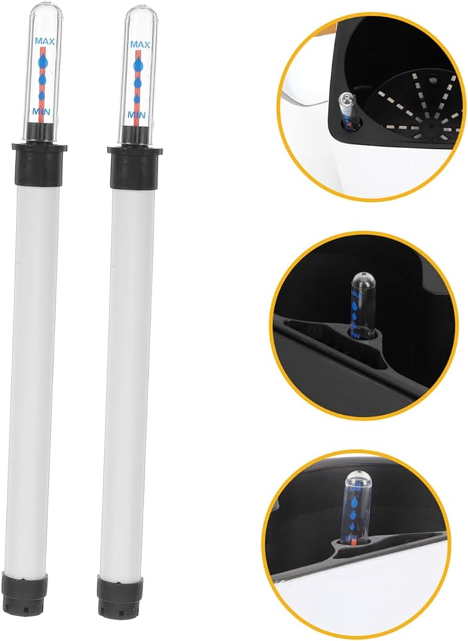 Angoily 2pcs Water Level Indicator Moisture Meter Water Level Buoy Water Level Reminder Soil Hygrometer Water Shortage Reminder Plants Soil Test Kit Pot for Scale White Indoor Plastic