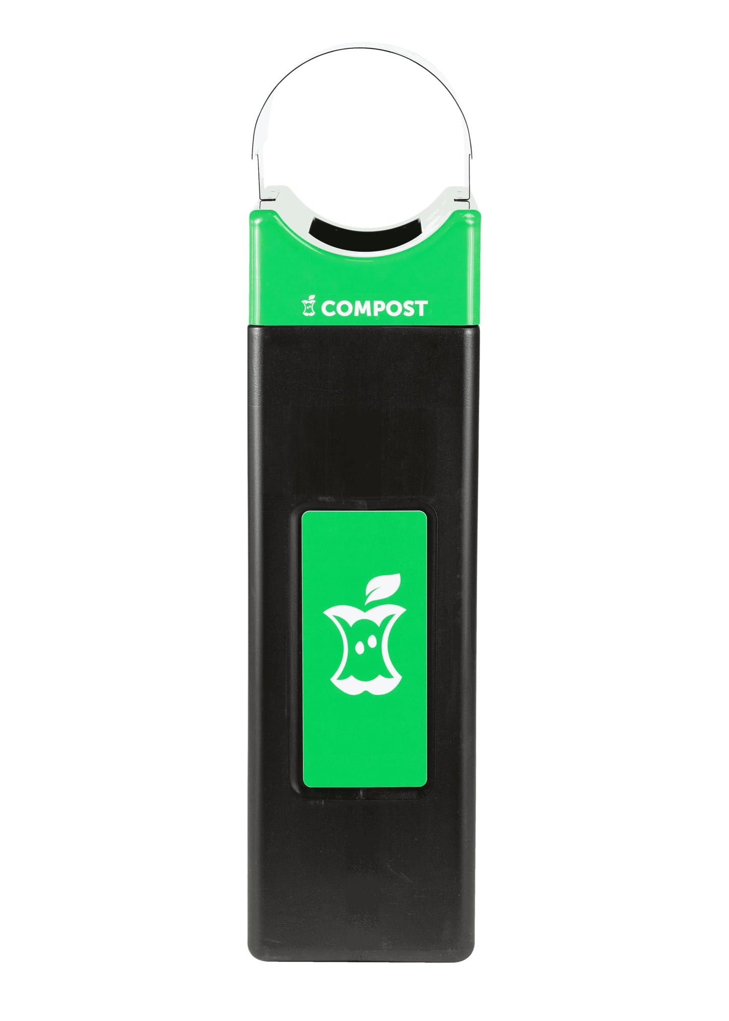 Avante™ Series Made in The USA, Black Compost Container, 30-Gallon Narrow, Green Compost Panel, Green Lid, Black Canopy, Liner Included