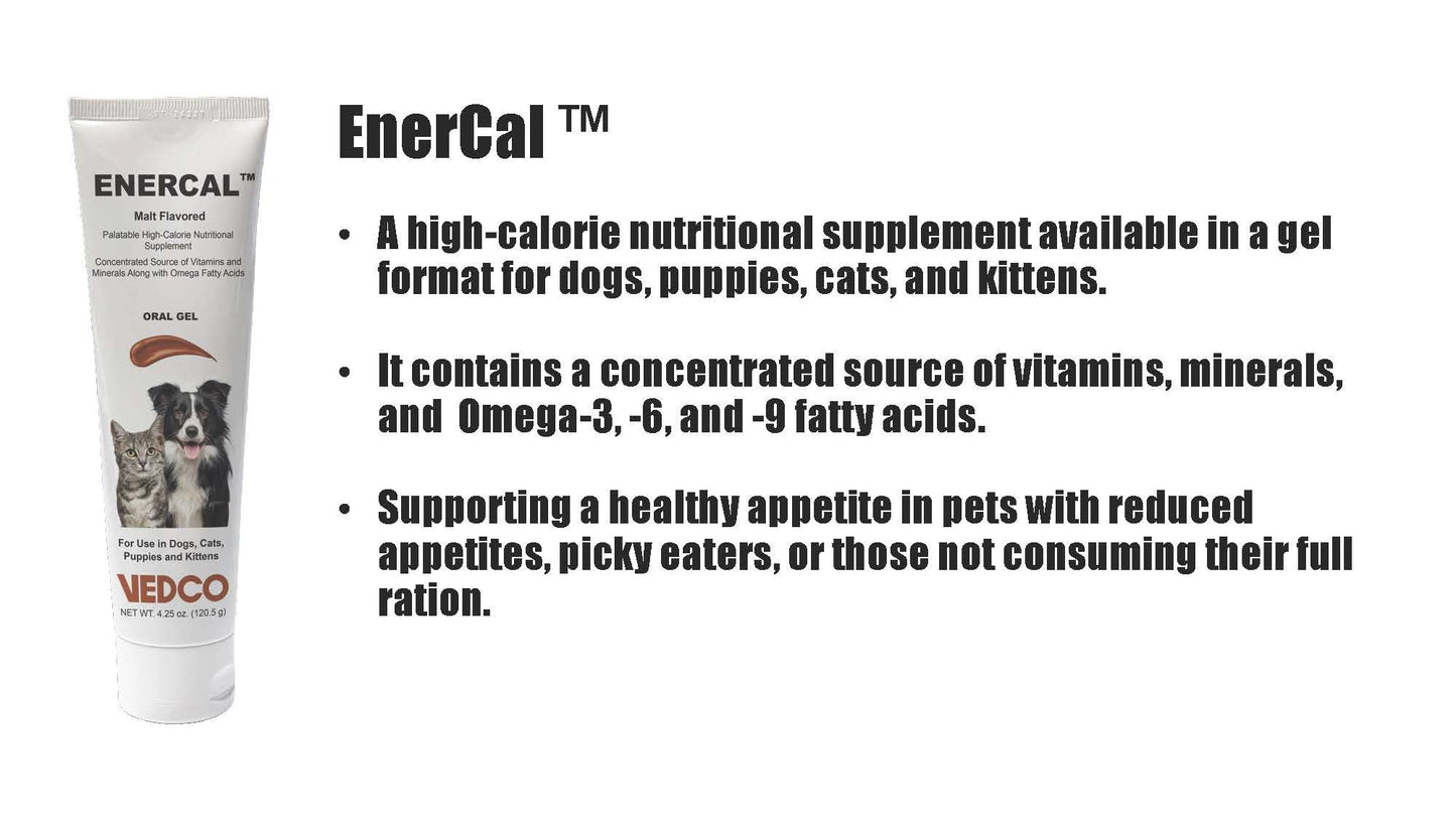 Enercal Malt Flavored High-Calorie Nutritional Supplement Oral Gel for Dogs and Cats - 4.25 oz