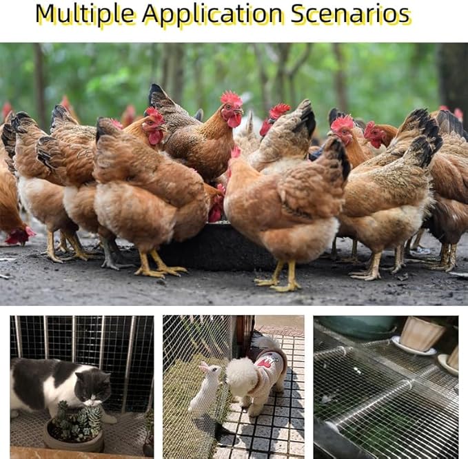 1/4 Inch Hardware Cloth Metal Wire Mesh Fence Roll, 19 Gauge 11.8in x 19.7ft (30x600CM) Hot Dipped Galvanized Chicken Coop Welded Mesh Fence for Poultry Netting Garden Protection