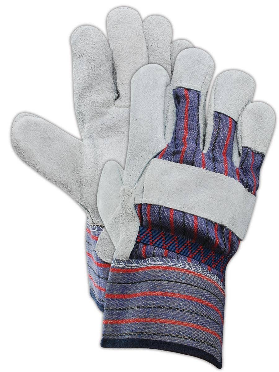 MAGID DuraMaster TG725E Leather Glove, Gauntlet Cuff, Large Gray (72 Pair)