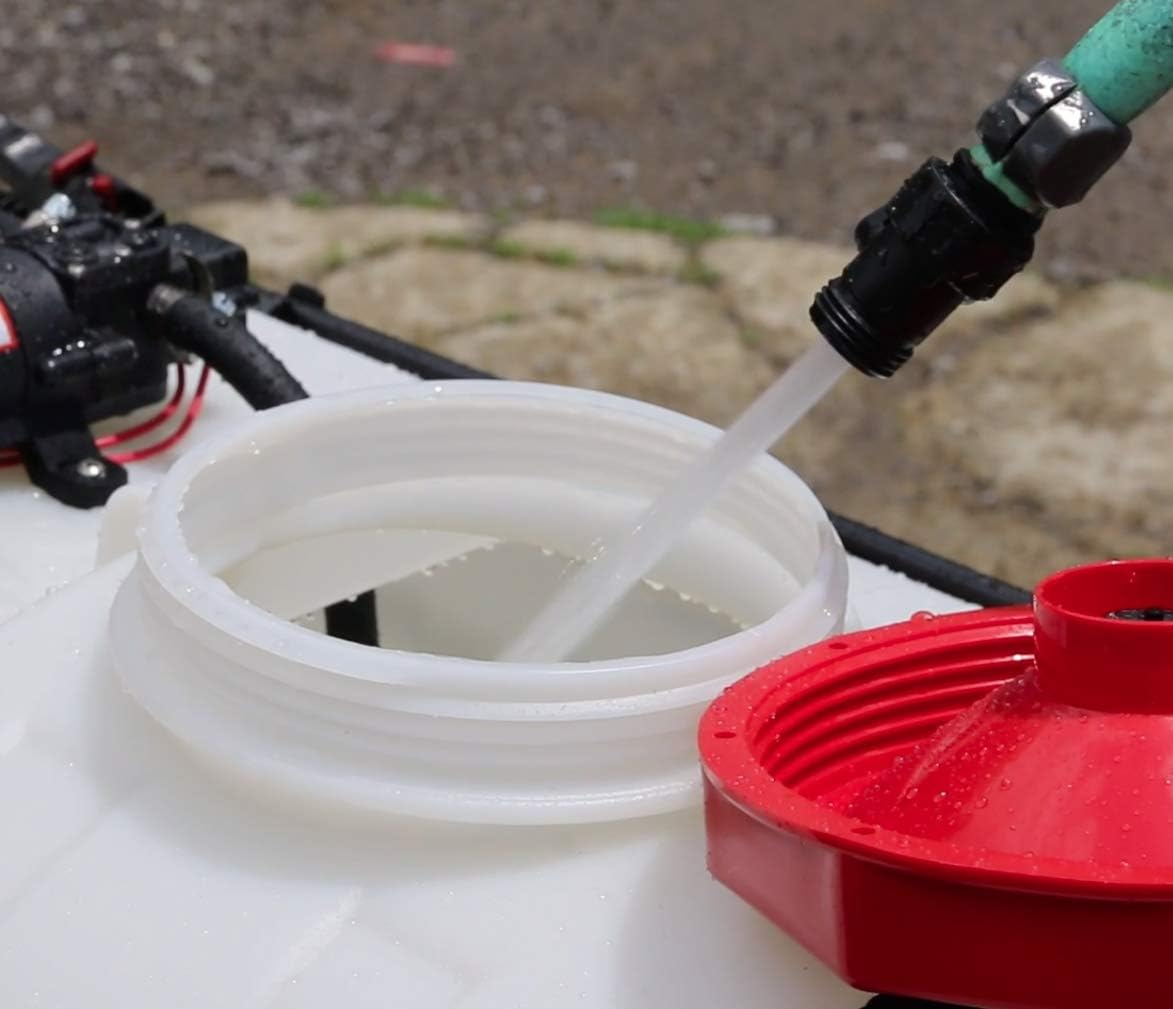 Chapin 97300 Made in USA, 15-Gallon 12 Volt Deluxe Dripless EZ Mount ATV/UTV Spot Sprayer, 2.2 GPM, Translucent White